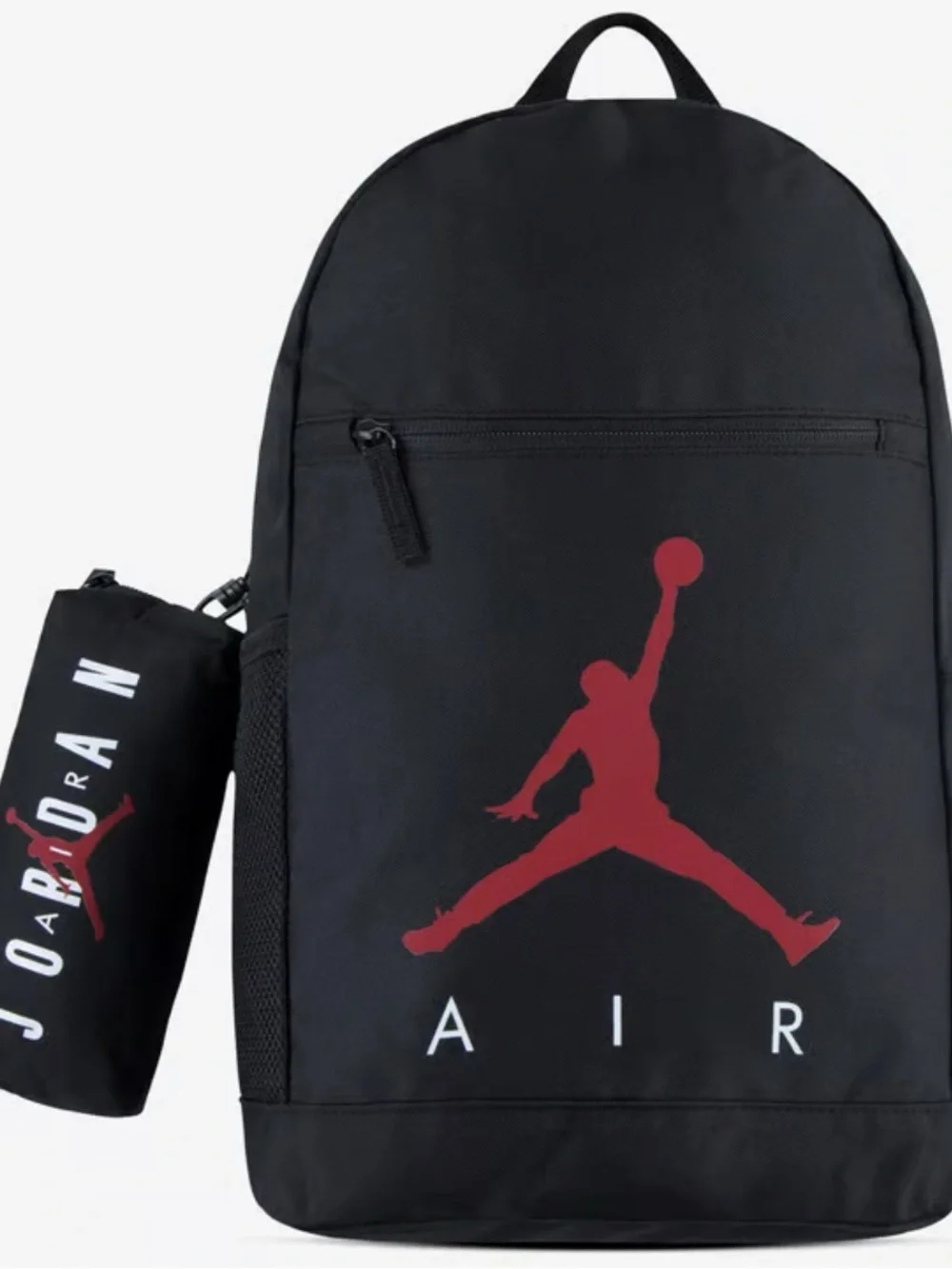 Jordan Black Backpack with Red Jumpman Logo and Pencil Case